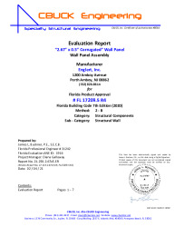PR Instl Docs FL17209 R4 II 05 2.67x50Corrug Wall Panel EVALREPORT