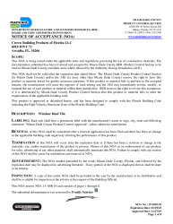 PR CERTIFICATE FL17330 R4 C CAC WINDSOR NOA 19100303