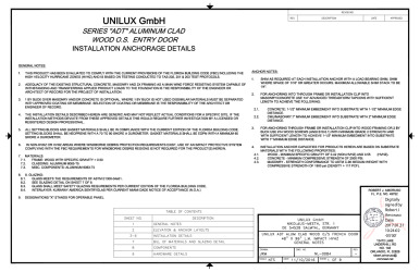 PR Instl Docs FL17350 R11 II NL-0084 Unilux ADT Entry Door REV 0 ss