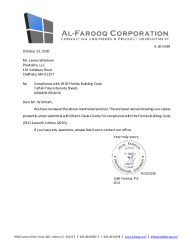PR TECH DOCS FL17409 R4 AE NOA 18-0918.06 COMPLIANCE TO 2020 FBC