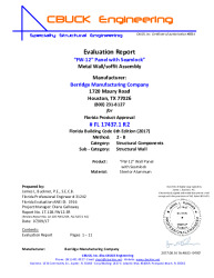 PR Instl Docs FL17437 R2 II 1 FW12 WallSoffit EVALREPORT R2
