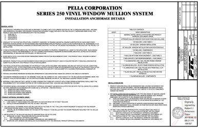 PR INSTL DOCS FL17464 R2 II PELL0039 REV0 SERIES250-MULLION SS