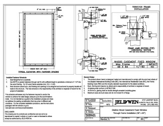 PR INSTL DOCS FL17498 R11 II SITELINE WOOD CASEMENT FIXED INSTALL 48X84