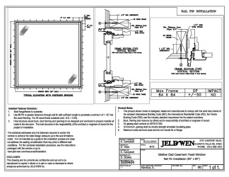 PR Instl Docs FL17498 R3 II Siteline Clad Casement Fixed Install 84x84