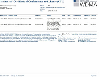 PR CERTIFICATE FL17635 R3 C CAC CCL FOR MARVIN 407-H-1127.08, .09