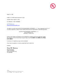 PR CERTIFICATE FL17662 R2 C CAC APEC UL QUALITY