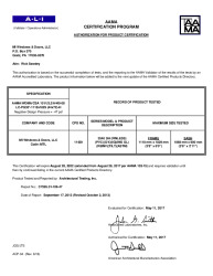 PR CERTIFICATE FL17676 R19 C CAC APC 3540 FLS 44X72