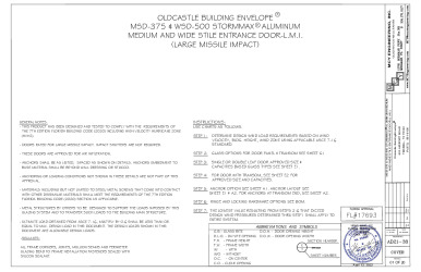 PR Instl Docs FL17693 R5 II MSD-375 and WSD-500 Aluminum Medium and Wide Stile Entrance Door-LMI FL17693 AD21-38 REV 03.23.2022-ss