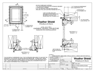PR Instl Docs FL17697 R2 II WS 1209, 1210, 8211 Casement, Awning, and Picture (fin)