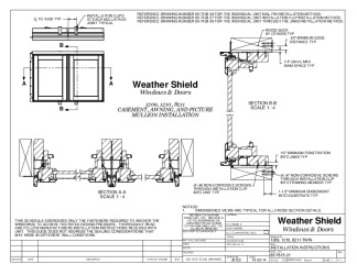 PR Instl Docs FL17697 R2 II WS 1209, 1210, 8211 Casement, Awning, and Picture (mullion)