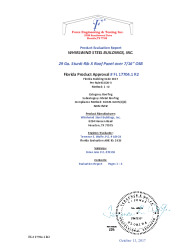 PR Instl Docs FL17704 R2 II 29 Ga. Sturdi-Rib X over OSB eval secured