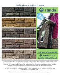 PR INSTL DOCS FL17789 R3 II TANDO INSTALLATION GUIDE CREEK LEDGESTONE