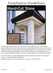 PR INSTL DOCS FL17789 R3 II TANDO INSTALLATION GUIDE HAND CUT STONE