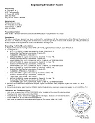 PR TECH DOCS FL17820 R4 AE SH9400 LMI HVHZ - ENG EVAL