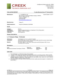 PR Instl Docs FL17834 R1 II LVT15001.1a 2017 FBC Eval Report Perforated Ridge Channel final