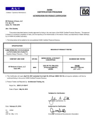 PR CERTIFICATE FL17845 R2 C CAC 72X60 APC FINLESS