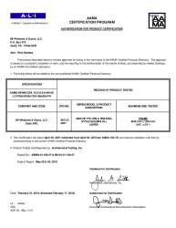 PR CERTIFICATE FL17845 R3 C CAC 96X60 APC FIN AND FINLESS
