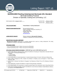 PR CERTIFICATE FL17858 R3 C CAC SPECIALTY COATING LISTING REPORT BARRICADE UDL 1627 (D) REV20210202 (1)