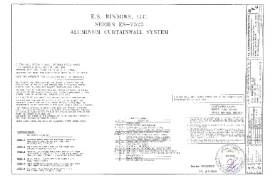PR Instl Docs FL17896 R7 II SS - ES-7525 Curtainwall System (SMI) DWG W15-39 - 2020