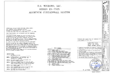 PR Instl Docs FL17896 R1 II SS - ES-7525 Curtainwall System (SMI)-2017 DWG W15-39
