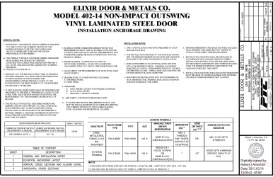 PR INSTL DOCS FL17996 R2 II ELIX0050 REV-B OS MODEL 402-14 SS