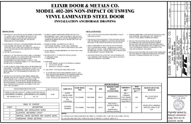 PR INSTL DOCS FL17996 R2 II ELIX0051 REV-B OS MODEL 402-20S SS