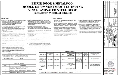 PR INSTL DOCS FL17996 R2 II ELIX0053 REV-B OS MODEL 430-W9 SS