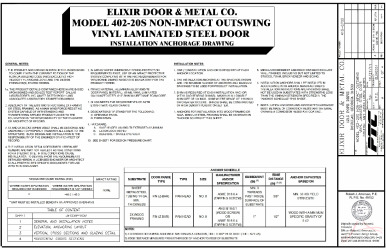PR INSTL DOCS FL17996 R1 II ELIX0051 REV-A OS MODEL 402-20S SS