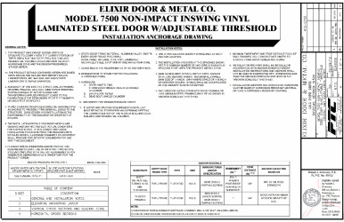 PR INSTL DOCS FL17996 R1 II ELIX0055 REV-A IS MODEL 7500 OVAL 21 WITH ADJUSTABLE THRFESHOLD SS