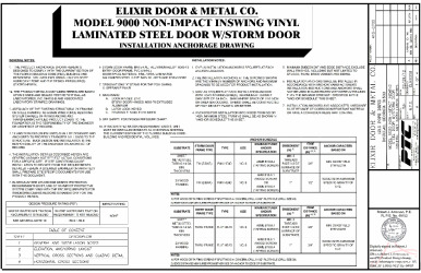 PR INSTL DOCS FL17996 R1 II ELIX0058 REV-A IS BLANK 9000 DOOR W. STORM DOOR SS