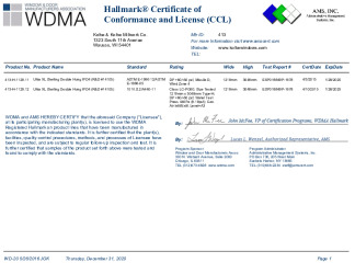 PR CERTIFICATE FL18357 R2 C CAC CCL 14105