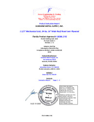 PR Instl Docs FL18386 R2 II FL 18386.2 ML 150 24 Ga. over Plywood HVHZ sealed