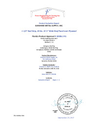 PR Instl Docs FL18386 R1 II NS 150 24 Ga. over Plywood HVHZ eval