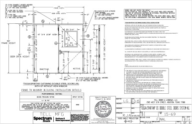 PR Instl Docs FL18463 R3 II 15-69 RevB TIOGA-SPARTAN OS DOUBLE STEEL DOORS SYSTEM NI ss