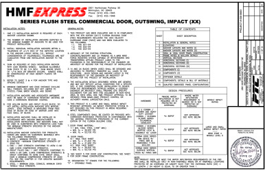 PR Instl Docs FL18506 R2 II HMF0005 Rev0 HVHZ-CommercialDoor ss