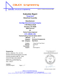 PR Instl Docs FL18522 R1 II 1 DeepDeckAlum SteelPurlins EVALREPORT R1