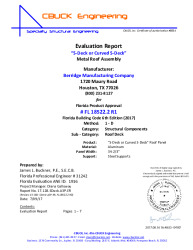 PR Instl Docs FL18522 R1 II 2 SDeckAlum SteelPurlins EVALREPORT R1