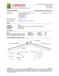 PR TECH DOCS FL19040 R1 AE DCSM15006.1 2017 FBC EVAL REPORT RIDGE VENTS