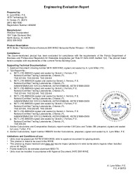 PR TECH DOCS FL19692 R5 AE HR9470 SMI HVHZ - ENG EVAL
