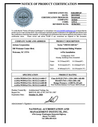 PR CERTIFICATE FL19703 R6 C CAC NI012909-R7 150-160 HS FIN