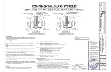 PR Instl Docs FL19733 R5 II CGS-2800 SERIES LIFT AND SLIDE GLASS DOOR (LMI) 3 TRACKS-FL19733 AD21-10 REV 04.15.2022-ss
