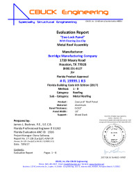 PR Instl Docs FL19999 R3 II 1 ZeeLock 032Alum 2pcClip WoodDeck EVALREPORT R3