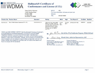 PR CERTIFICATE FL20064 R1 C CAC 436-H-105.45