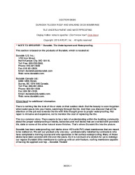 PR Instl Docs FL20069 R2 II 06b. Duradek Tiledek Installation Instructions