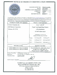 PR CERTIFICATE FL20100 R8 C CAC NI013111.16-R1 120-130 C6710.01-801-47- C6696.01