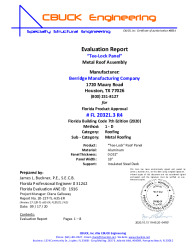 PR TECH DOCS FL20321 R4 AE 3 TEELOCK 032ALUM STEELDECK EVALREPORT