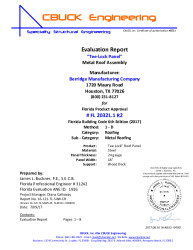 PR TECH DOCS FL20321 R3 AE 1 TEELOCK 24GASTEEL WOODDECK EVALREPORT R2