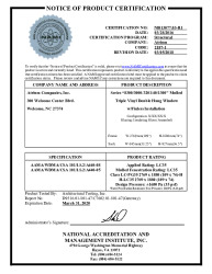 PR CERTIFICATE FL20473 R4 C CAC NI013077.03-R1 8300-3000-3201-40-1300 DH D9516.01