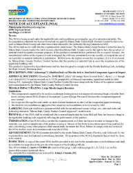 PR CERTIFICATE FL20485 R2 C CAC PHG ADVANTAGE SERIES LEVERSET LOCKS NOA 20-1208.05