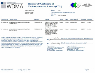 PR CERTIFICATE FL20653 R2 C CAC CCL 25X73 FX PG50